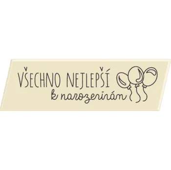 Party dekorace 4Cake Čokoládová dekorace Všechno nejlepší k narozeninám 5ks (více variant) Varianta: Bílá