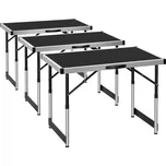 TecTake GmbH 401030 3 tapetovací skládací stoly - černá
