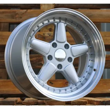 Alu kolo Alu kola Racing Line 7961F, 17x7.5 5x120 ET30, stříbrná + leštěný límec
