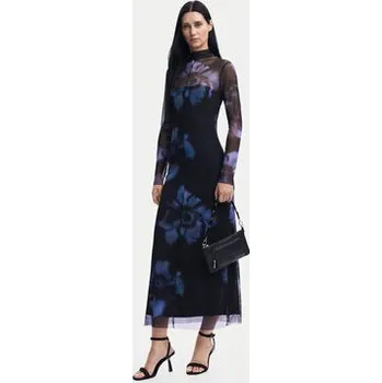 Dámské šaty Desigual Každodenní šaty Nueva Orleans 24WWVK54 Modrá Slim Fit S