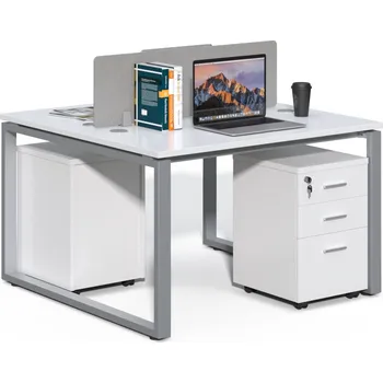 Kancelářská sestava Kancelářská sestava 2 osoby Houseland Prime Max 01 120 cm bílá