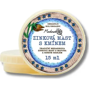 Dětská kosmetika Medarek | Zinková mast s kmínem Objem: 15 ml zklidnění podrážděné pokožky • pro opruzeniny, ekzém i akné • bez parfemace
