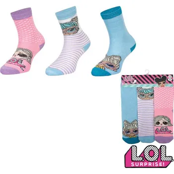 3PACK dětské ponožky LOL vícebarevné (38766/blue) 31/34 Možnost vrácení zboží ZDARMA do 120 dnů!