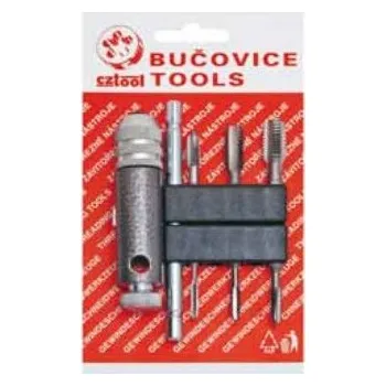 Závitové bity M4 - M12 HSS se závitníkovou ráčnou, sada 7 ks - Bučovice Tools