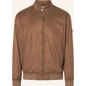Joop! Pánská Bunda Pedro V Koženém Vzhledu, hnědá, 54