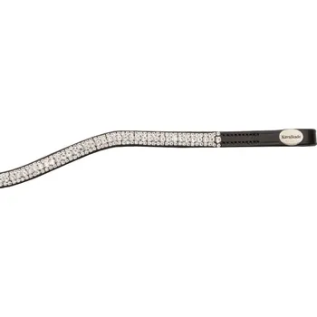 Vybavení pro koně Kamínková čelenka na uzdečku Princess Kavalkade Brown/white Velikost: FULL