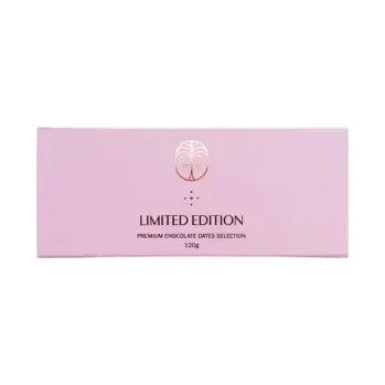 Cukrovinka Limitovaná edice - datle v ruby, bílé a hořké čokoládě s ořechy