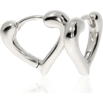 Náušnice Zlatnictví Helios Stříbrné náušnice srdce