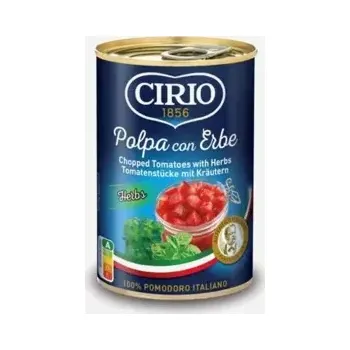 Rajčata loupaná krájená s bylinkami 425 ml