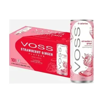 Proteinový nápoj Ochucená perlivá voda jahoda a zázvor 330 ml