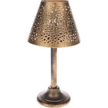 Svícen Dekorační svícen tvar lampa, měděný