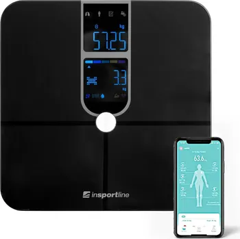 Osobní váha inSPORTline Chytrá osobní váha Syncale 100 černá