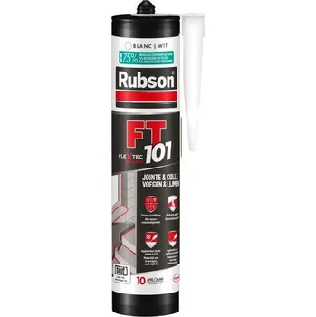 Rubson | FT 101 White Putty (280 ml kartuše) – Polymerový tmel na spáry, praskliny a lepení –