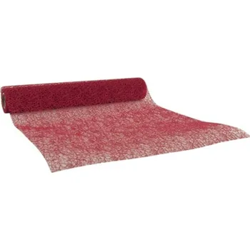 ubrus Pavučinový dekorativní běhoun na stůl 280 mm x 2,5 m vínová
