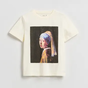 Dámské oblečení Reserved - Tričko s potiskem - tělová - 531GA-02J - 531GA-02J-S