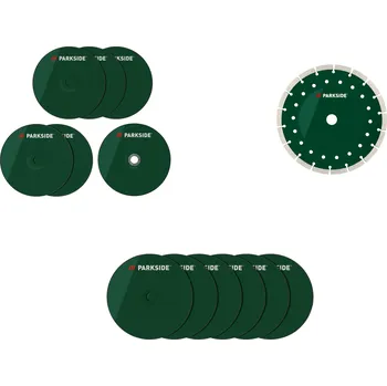 Příslušenství k brusce PARKSIDE® Sada řezných a hrubovacích kotoučů / Diamantový řezný kotouč, Ø 230 mm