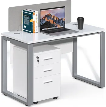 Psací stůl Kancelářský stůl s kontejnerem Houseland Prime Max 01 120 cm bílý