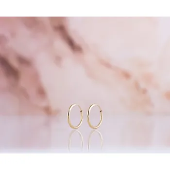 Náušnice Lillian Vassago Celozlaté kruhové náušnice 1,3 cm LLV31-GER013 Barva zlata: Žlutá