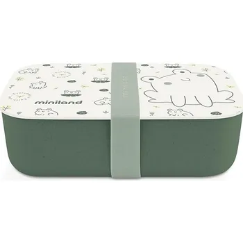 Svačinový box Miniland Box na jídlo Natur žába