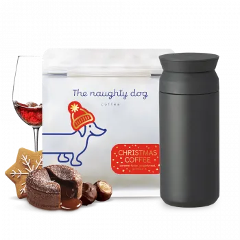 Příprava kávy The naughty dog vánoční edice Kinto Tumbler Set - černá