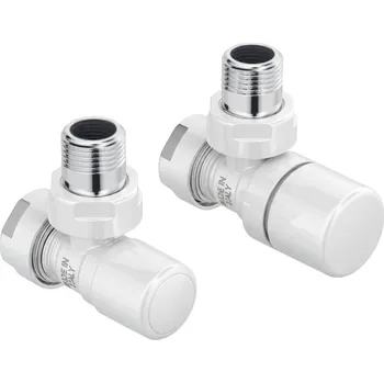 Ventil Zehnder Příslušenství - Set A rohový ventil a šroubení pro zpátečku Standard Line 1/2", bílá 838881