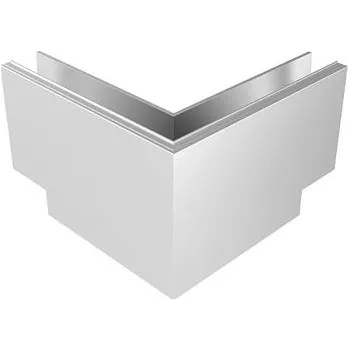 Zábradlí ECONOMY vnější roh pro podlahový profil tvar h, předsazená montáž, stříbrný elox