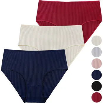 Kalhotky FANNIFEN Dámské jednobarevné kalhotky CZ8034 - 3 ks v balení Velikost: 3XL