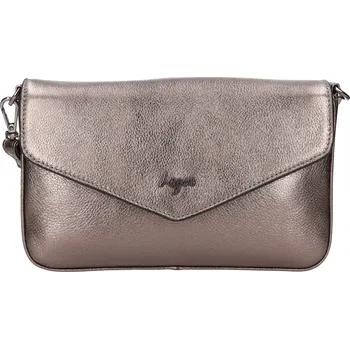 Kabelka Lagen kožená dámská crossbody kabelka šedo sříbrná LG050M DK.SILVER