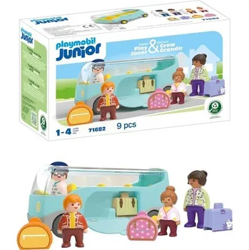 Figurka Playmobil 71682 Junior: Cestovní autobus – obsahuje kusy zavazadel a čtyři figurky – hračka