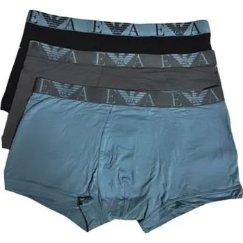 Pánské spodní prádlo Pánské boxery Emporio Armani 111357 4F715 modré šedá L
