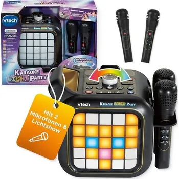 Hračka Vtech Karaoke Light Party – Bluetooth karaoke systém včetně 2 bezdrátových mikrofonů – s párty