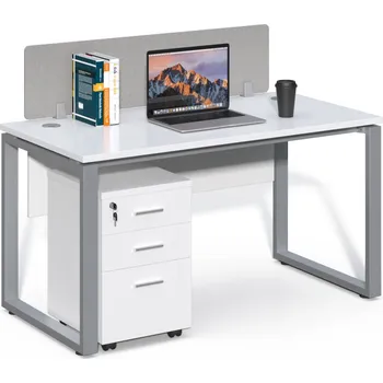 Psací stůl Kancelářský stůl s kontejnerem Houseland Prime Max 01 140 cm bílý
