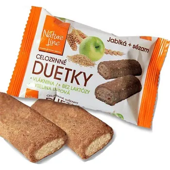Natur Line Duetky celozrnné Jablko + sézam 50g cena za kartonové balení (Kartonové balení : 15 ks)