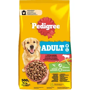 Krmivo pro psa Pedigree granule M/L ADULT hovězí 500g (Kartonové balení : 12 ks)