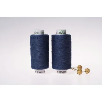 Nit Lněná nit střední, 33 x 2, 200m, tmavě modrá, sartor.cz