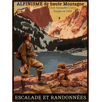 Plechová cedule Antic Line Retro plechová cedule - Vysokohorské horolezectví