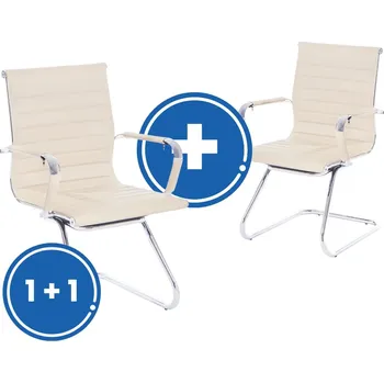 Jednací židle Konferenční židle Prymus K 1 + 1 ZDARMA, krémová