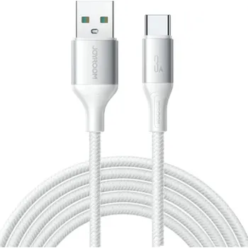 JOYROOM S-A28 opletený nabíjecí a datový kabel - USB-A na USB-C - 2 m - bílý