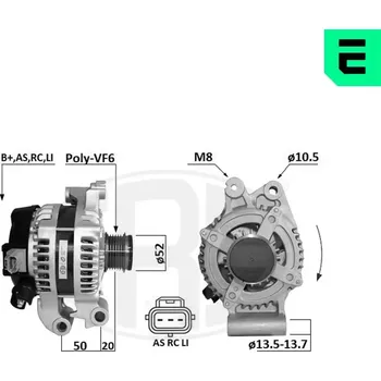 Autoelektrika ERA Alternátor ERA 209693A + DOPRAVA ZDARMA!