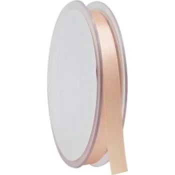 Stuha Oboustranná saténová stuha 10mm x 25m lososová