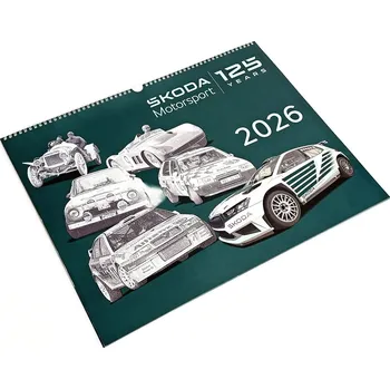 Kalendář kalendář Škoda motorsport 2026 490 x 390 mm