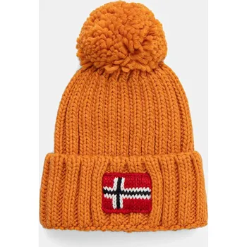 Módní doplněk Dětská čepice s příměsí vlny Napapijri SEMIURY NP0A4GMHA681 oranžová 22X, vel. 52