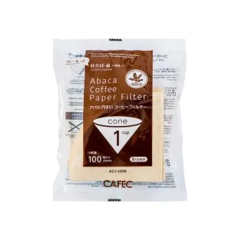 Příprava kávy Cafec Abaca Papírové filtry vel. 01 - 100 ks - nebělené