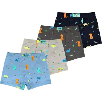Chlapecké spodní prádlo FANNIFEN Chlapecké boxerky Dinosaur XQ2677 4ks v balení Barva: Mix, Velikost: 4-5