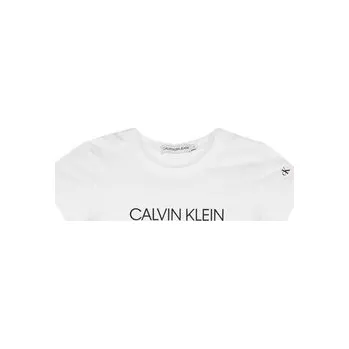 Pánské oblečení Calvin Klein Jeans T-Shirt IG0IG00380 Bílá Regular Fit 4