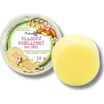 Medarek | Dětské vlasové pohlazení Obsah: 15 g jemná výživa dětských vlásků • bez parfemace a syntetiky • pro snadné rozčesávání