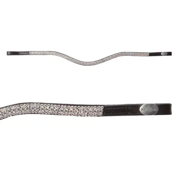 Vybavení pro koně Kamínková čelenka na uzdečku Princess Kavalkade Black/white Velikost: FULL