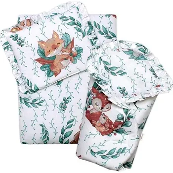 Baby Nellys Sada pro panenku 3D - zavinovačka, peřinka a polštářek, Lulu Natural,mátová