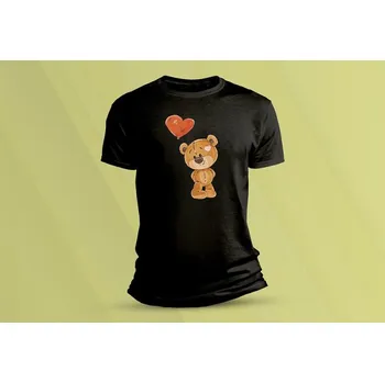 Dětská móda Dětské bavlněné tričko Medvídek Teddy 3. Černá velikost 152 (12-13 let)