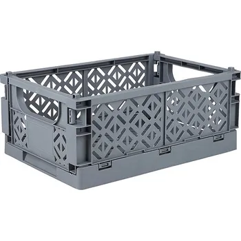 Úložný box DOCHTMANN Přepravka skládací šedá 23,5 × 35 × 14 cm